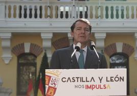 El presidente de la Junta de Castilla y León, Alfonso Fernández Mañueco, ofrece una rueda de prensa sobre actualidad.