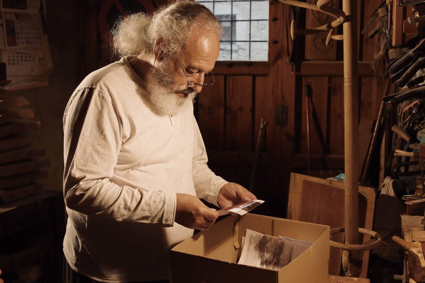 Ricardo García durante la grabación del documental. 