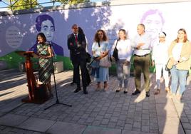 Momento de la inauguración del mural