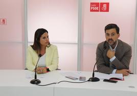 Nuria Rubio y Diego Moreno en rueda de prensa.