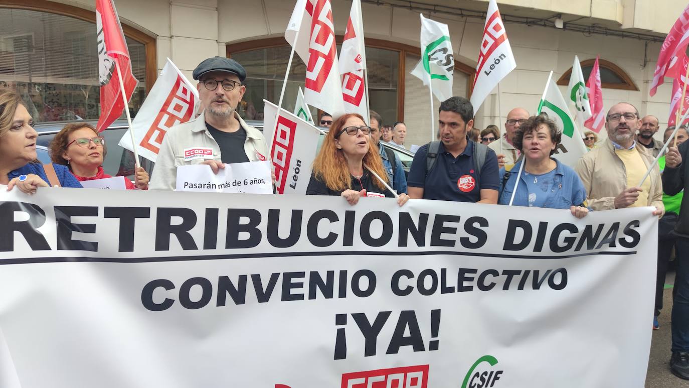 Cabeza de la manifestación de este martes.