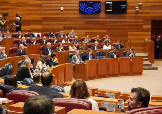 Votación en el Pleno de las Cortes.