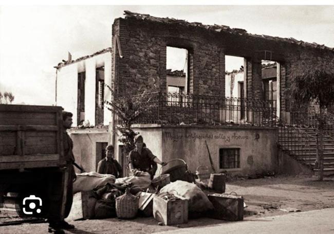 Imagen de la vivienda de los padres de José Silvio Alonso, tras la Guerra Civil.