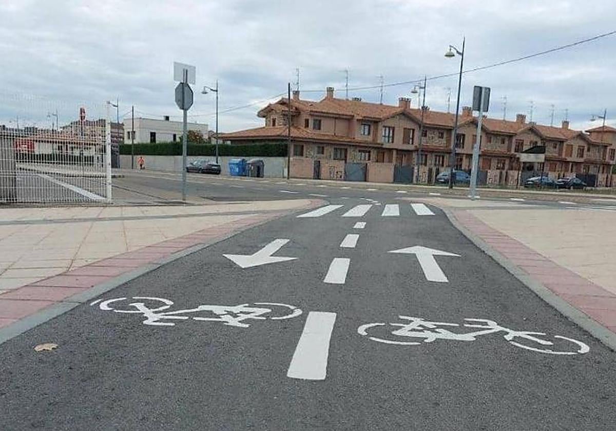 Imagen de archivo de un carril bici en la capital leonesa.