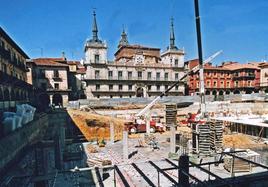 Construcción del parking subterráneo de la Plaza Mayor.