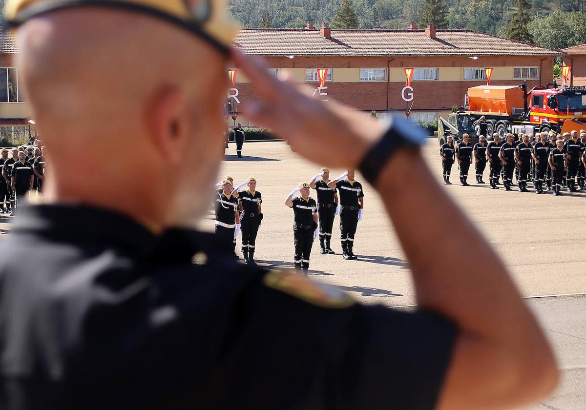 El V Batallón de Intervención de Emergencias de la UME celebra el día de su patrona en El Ferral del Bernesga.