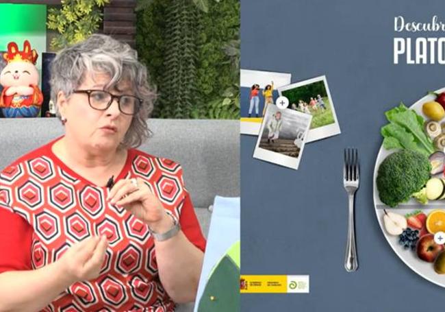 María Elena Pérez, durante alguna de sus intervenciones en su espacio sobre salud y nutrición en 987Tv