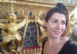 Paula, en uno de los viajes que hizo con su hermano.