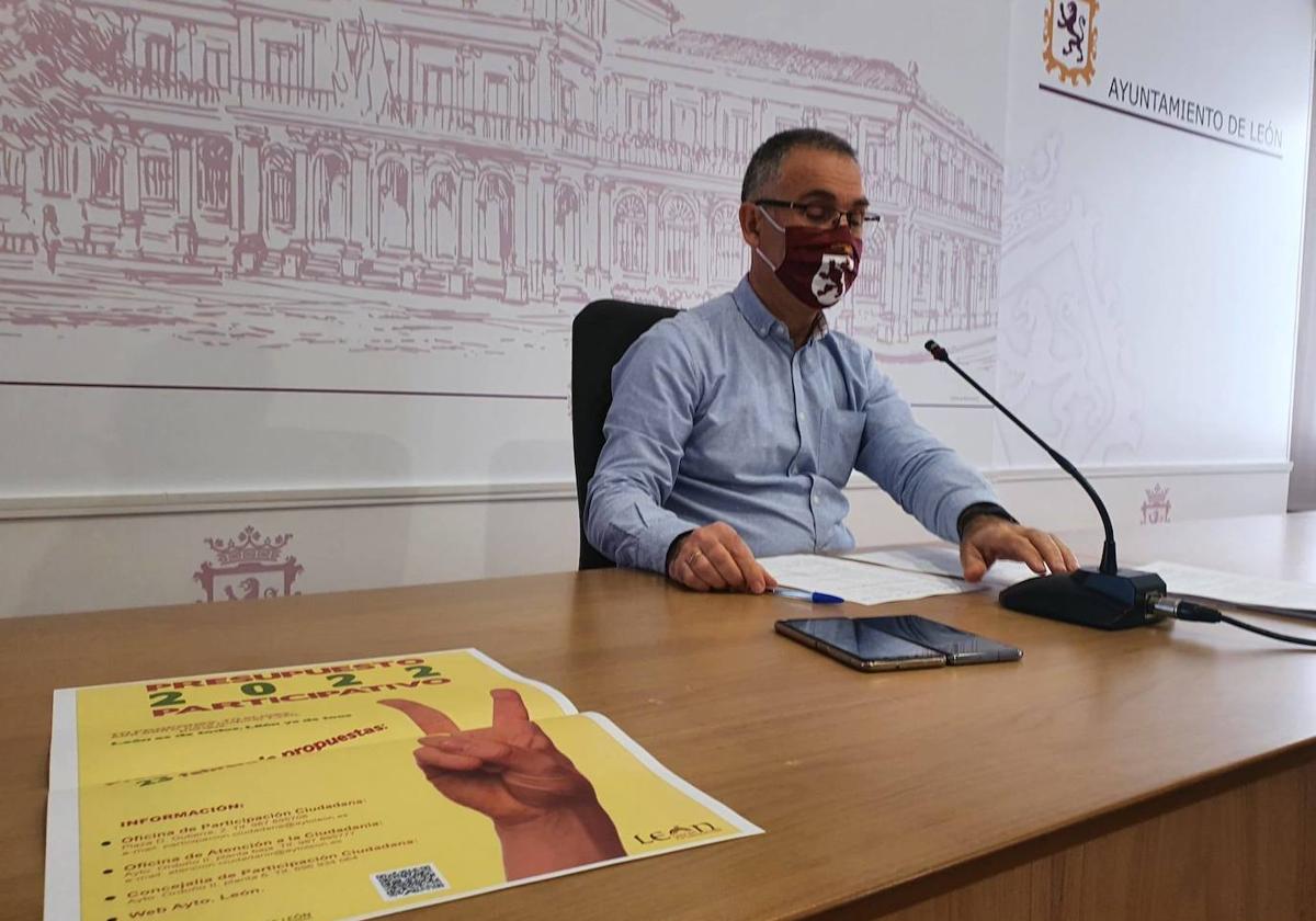 Nicanor Pastrana en la presentación de los presupuestos participativos en 2022.