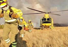 Helicóptero de intervención en León.