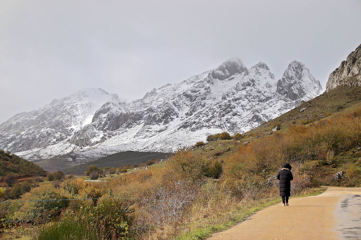 Nieve en la montaña leonesa.
