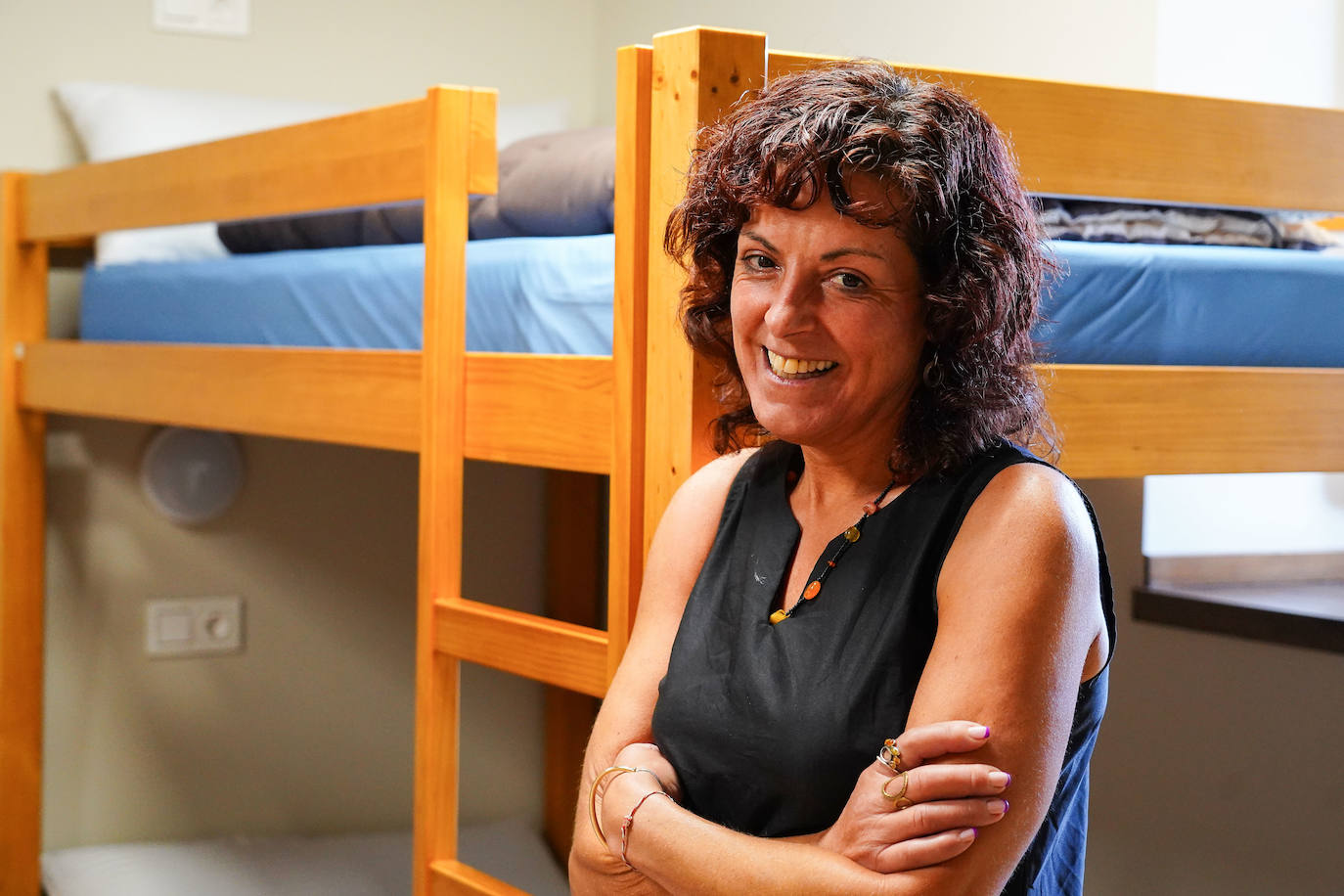 Begoña González, gestora del albergue de Pallide, en el municipio leonés de Reyero.