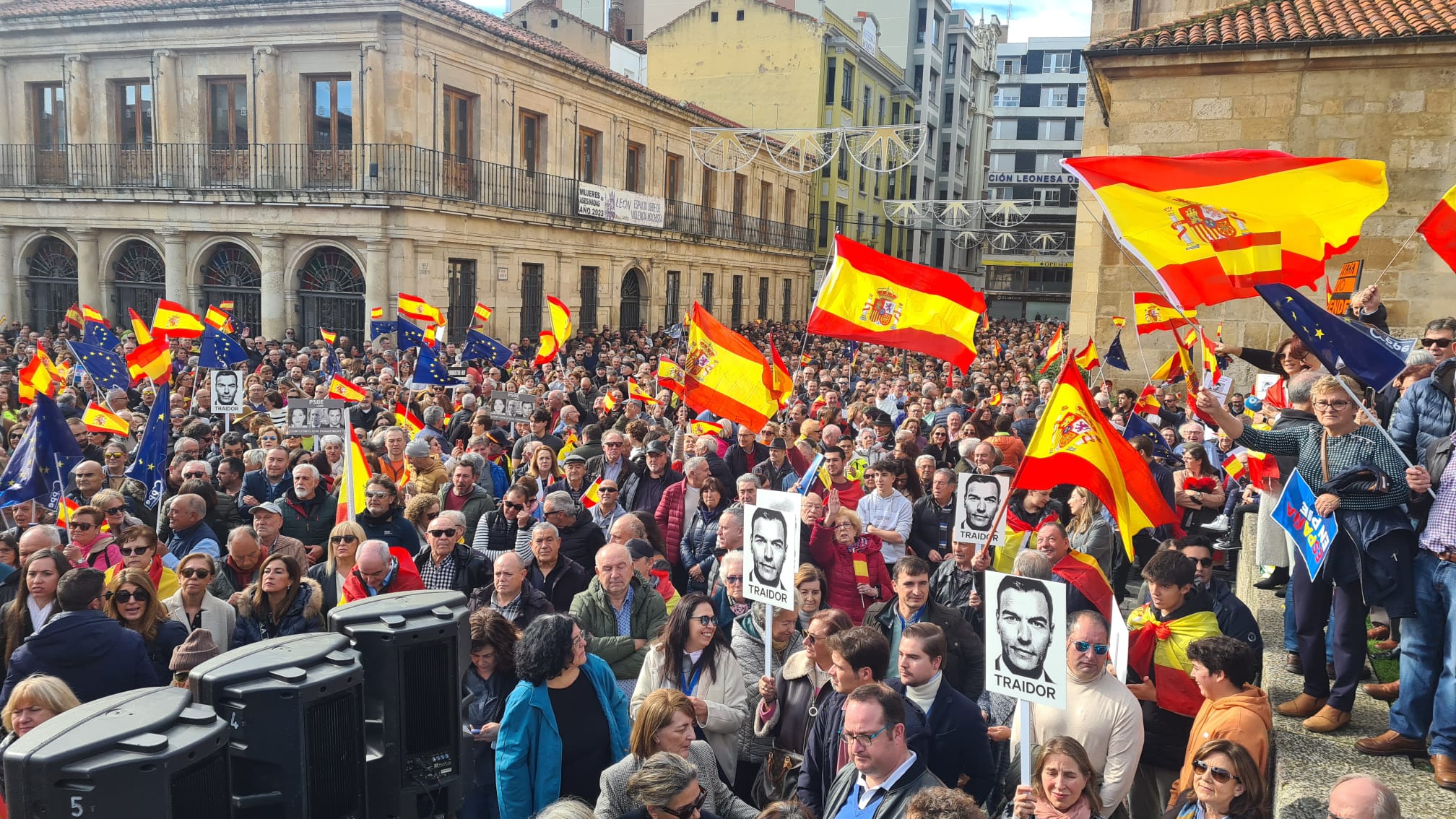 Concentración contra la amnistía en León