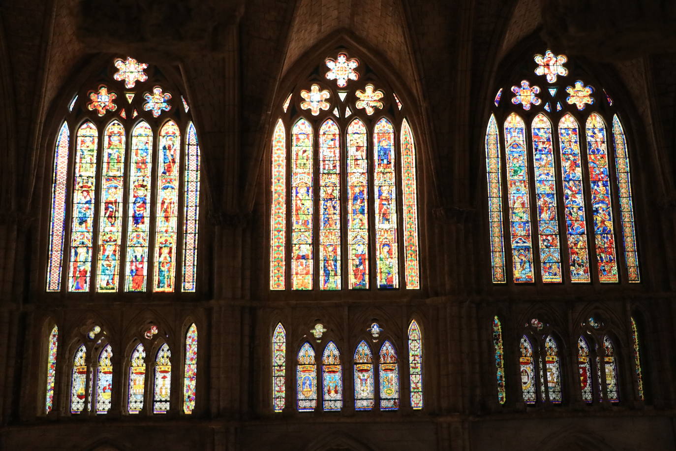 Vidrieras de la Catedral de León, en el Belén Monumental