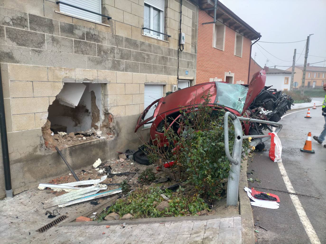 Accidente en Pajares de los Oteros