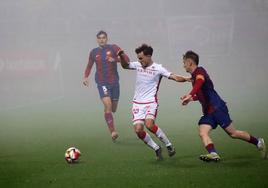 Muguruza en el encuentro 3-1 contra el Barça B.