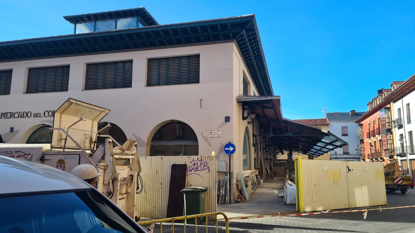 Obras en el mercado del Conde