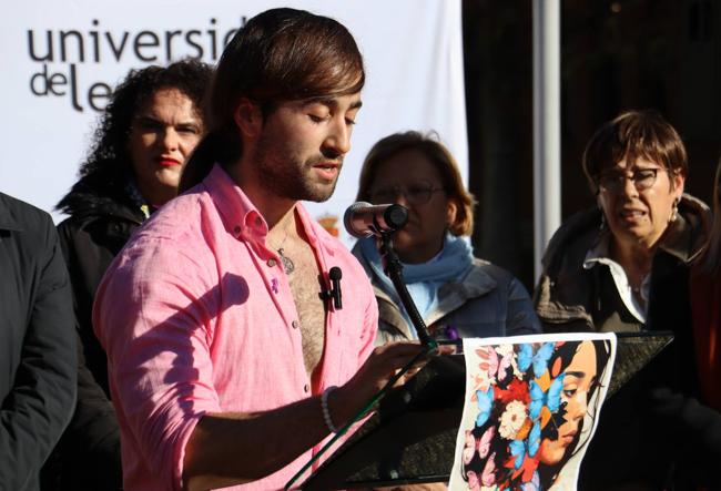 David Gonzalez en representación de los alumnos de la ULE.