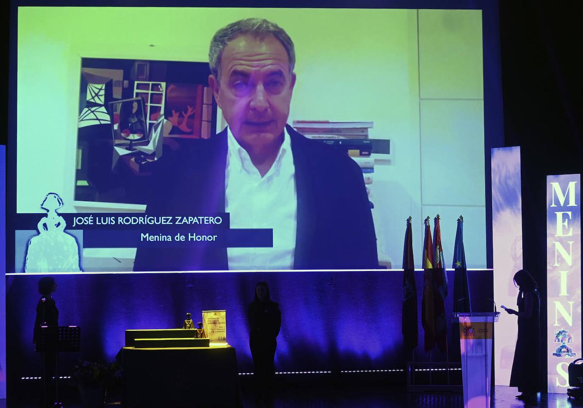 José Luis Rodríguez Zapatero, en el vídeo de agradecimiento que se proyectó en la gala.