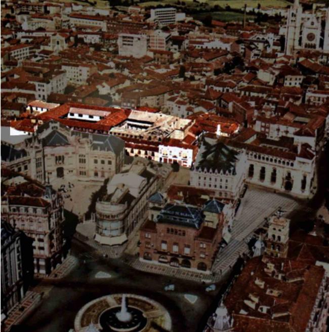 Zona iluminada antiguo convento y actual jardín romántico