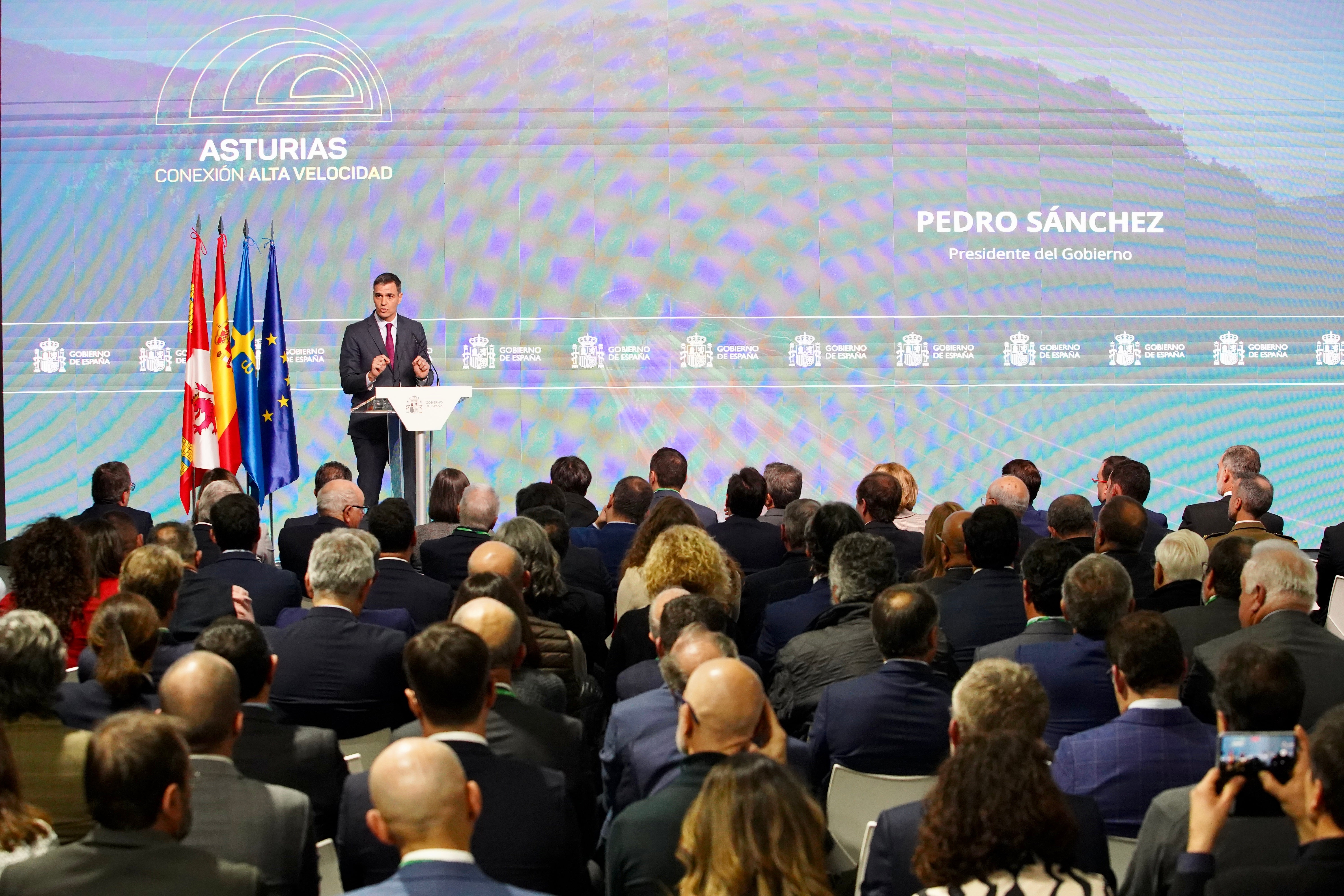 El presidente del Gobierno, Pedro Sánchez, en la inauguración.