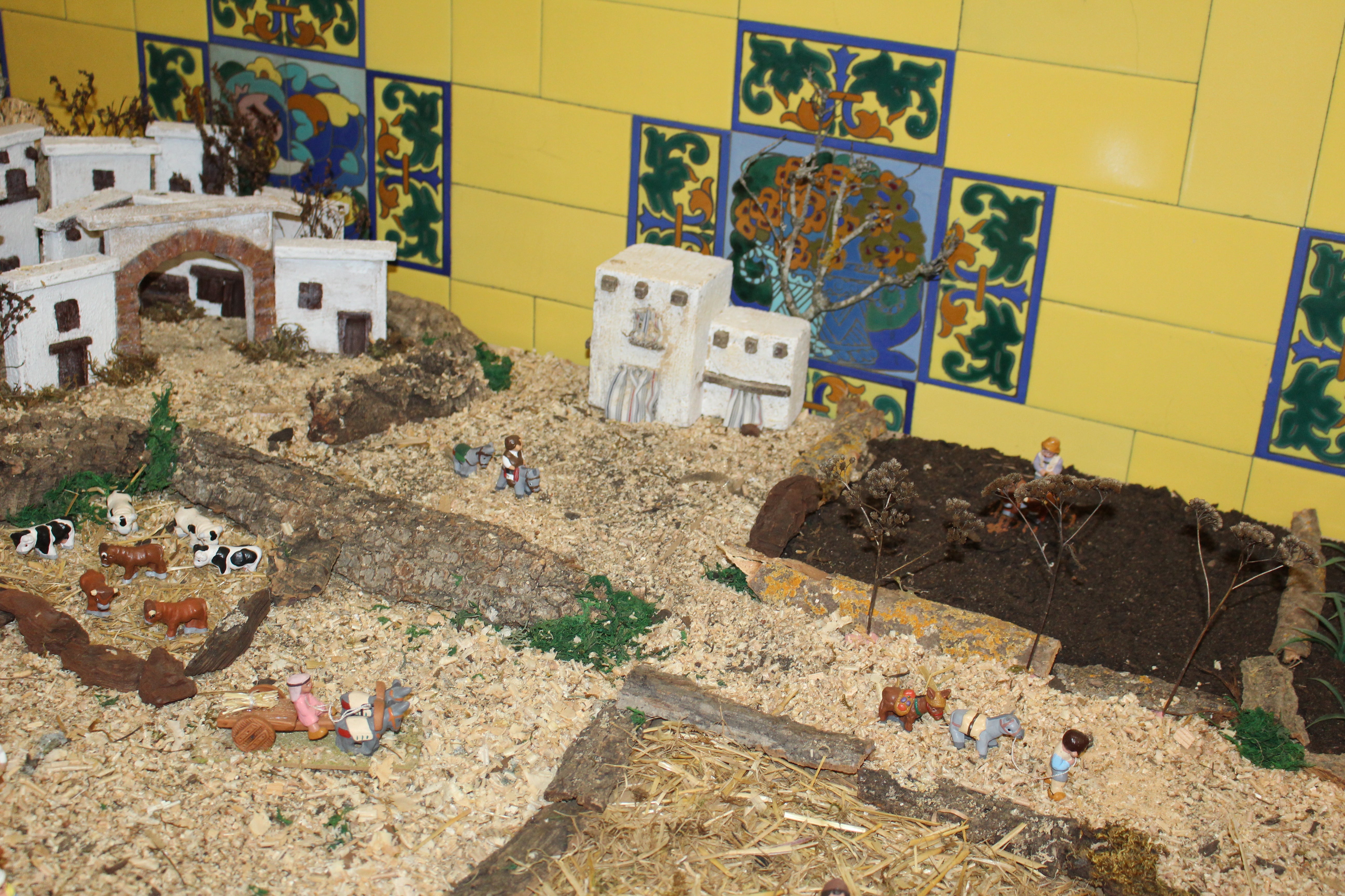 Parte de los campesinos del Belén de nuestra infancia.