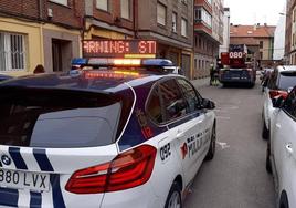 Incendio en la calle Palomera de la capital leonesa.