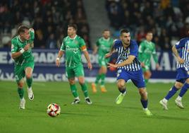 Imagen del partido disputado entre la SD Ponferradina y la UE Cornellá.