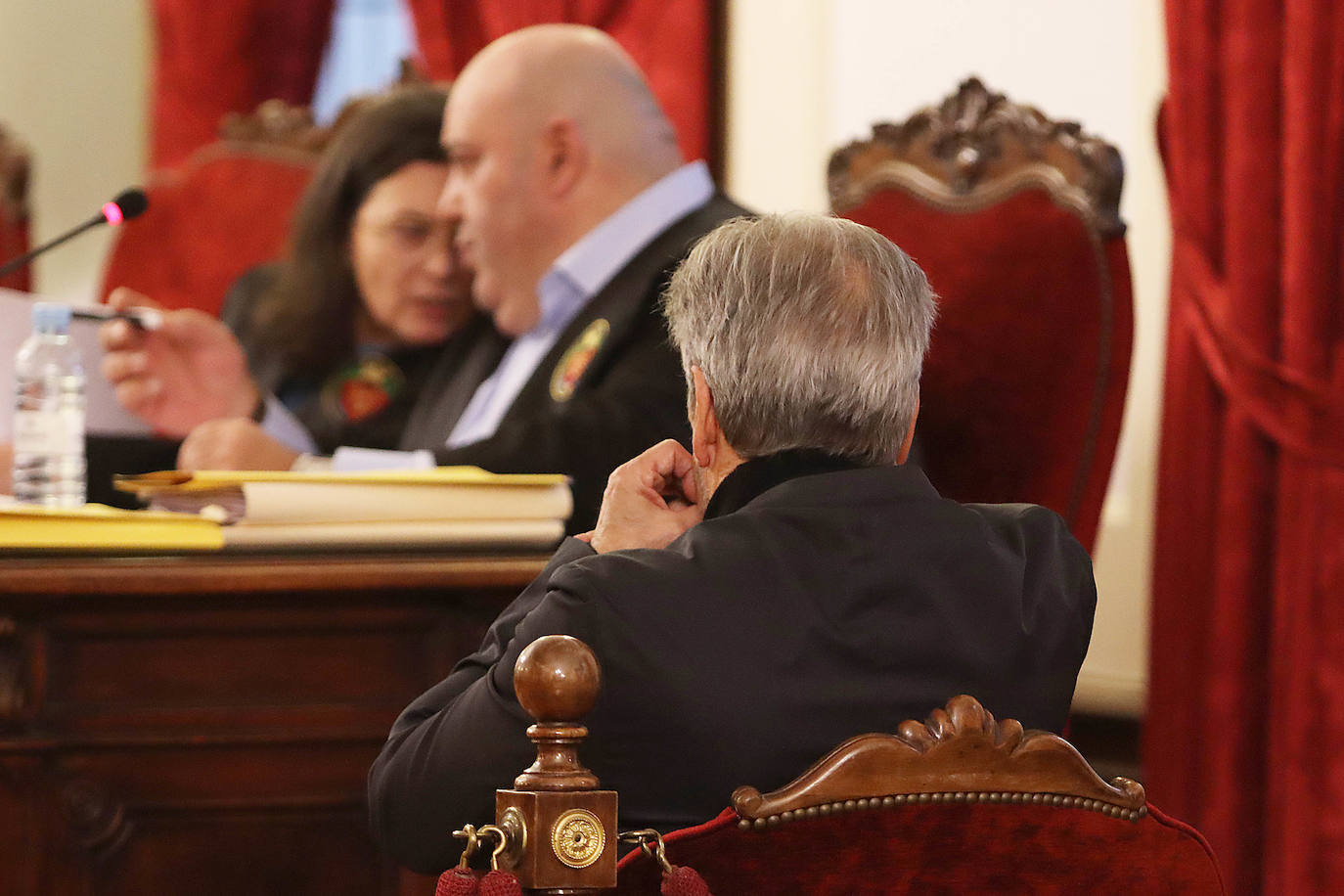 El exconcejal de Ponferrada, Pedro Muñoz, durante la primera sesión del juicio
