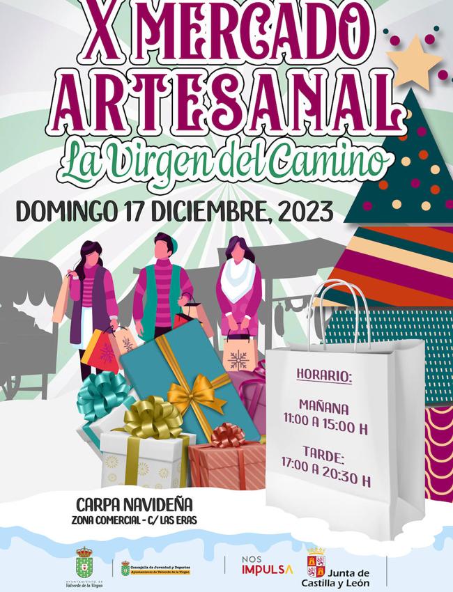 Cartel X Mercado artesanal La Virgen del Camino