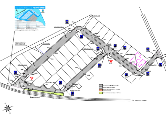 Plano de ingeniería de la mejora y adecuación del polígono industrial 'El Páramo'.