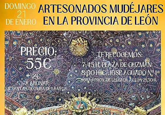 Cartel del viaje a los Artesonados Mudéjares de León