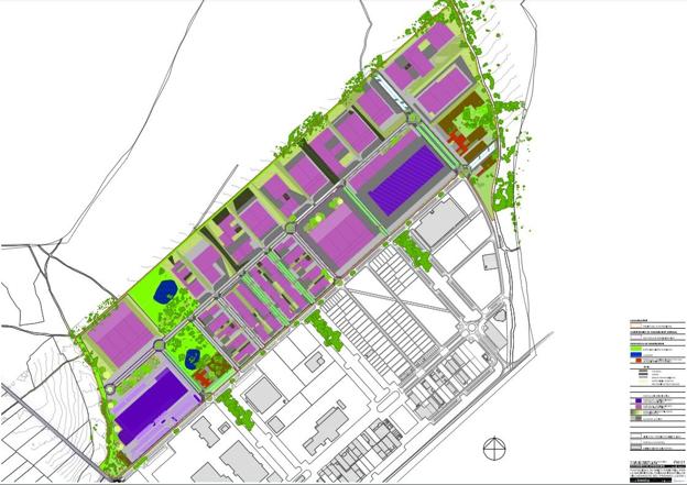 Plano de la ampliación del Polígono Industrial de Villadangos.