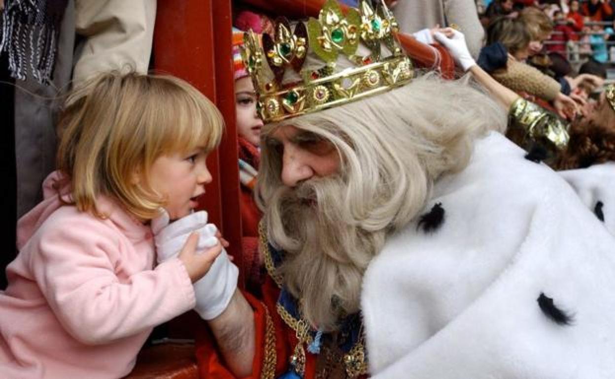 Visita de los Reyes Magos en un año anterior.