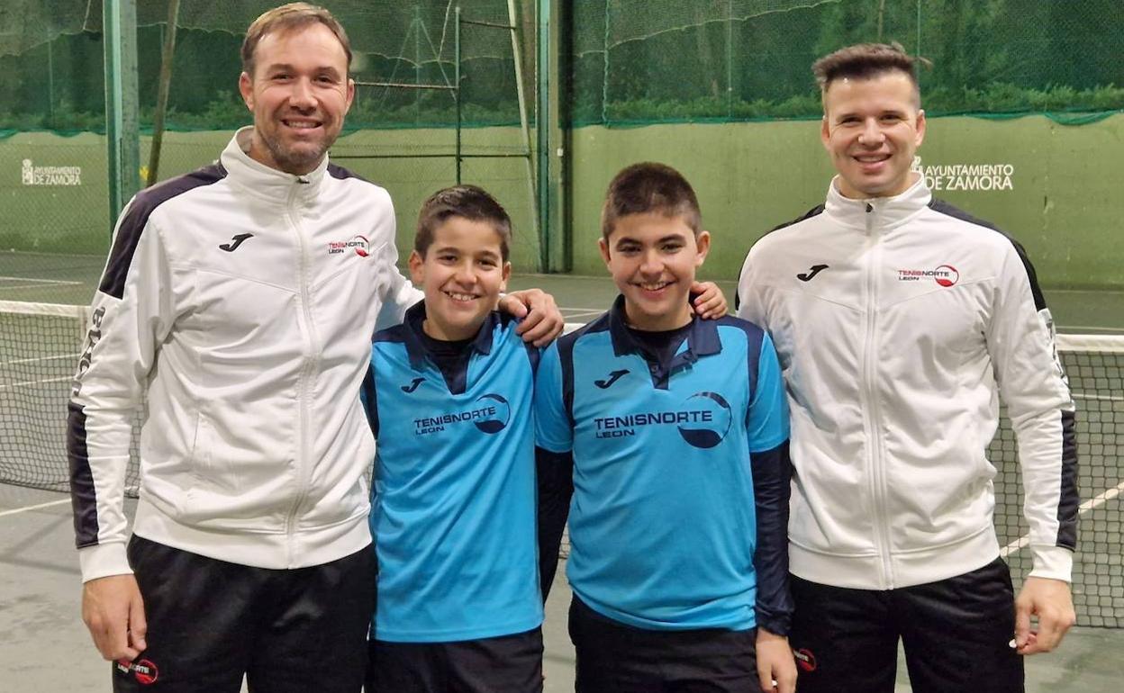 Los hermanos leoneses reinan en el torneo de tenis de Zamora.