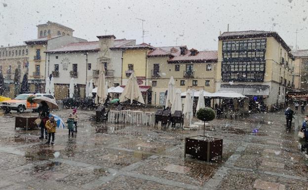 Nieve que cayó en enero de 2022 en León ciudad.