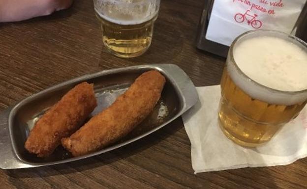 Croqueta de pizza - El Rebote. 