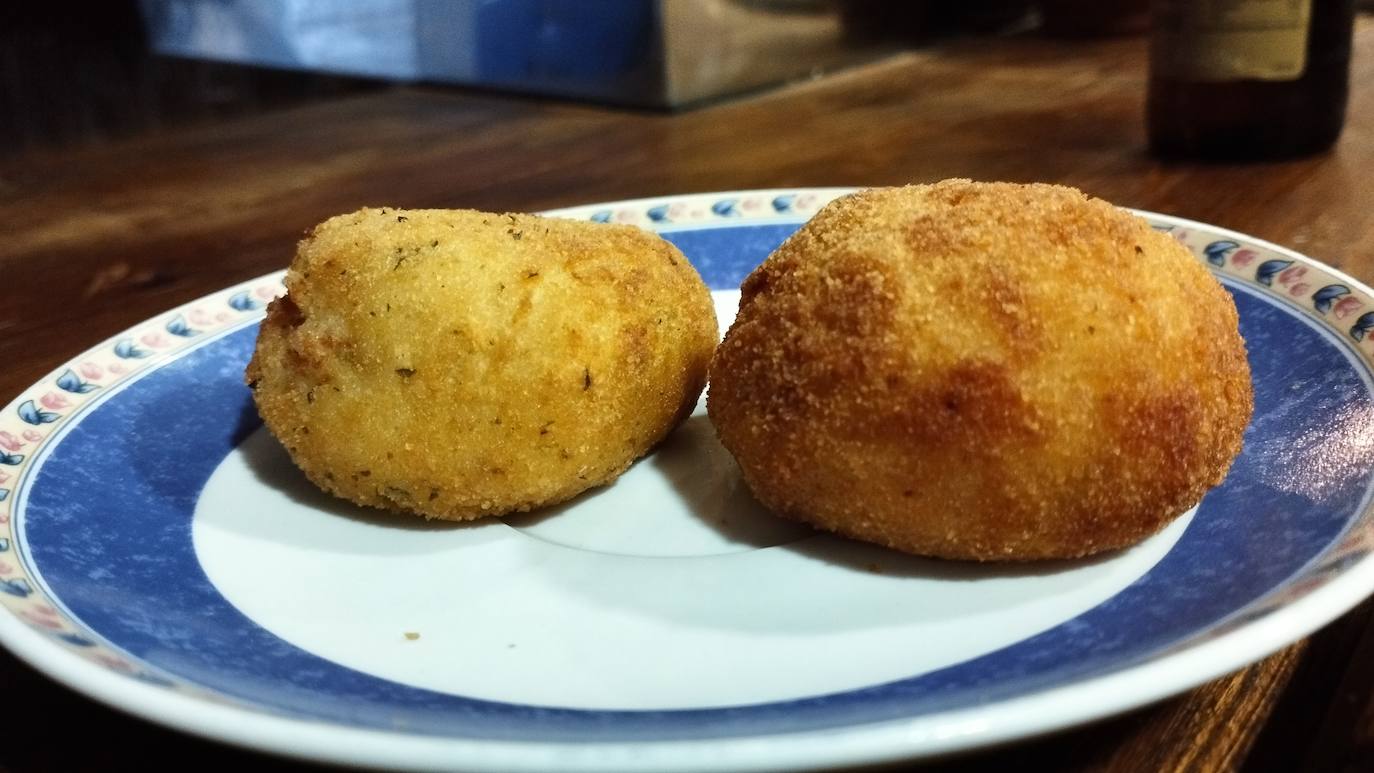 Las tapas ofrecidas en la Ruta de la Croqueta que realizaron los redactores de leonoticias. Croquetas de la Noria