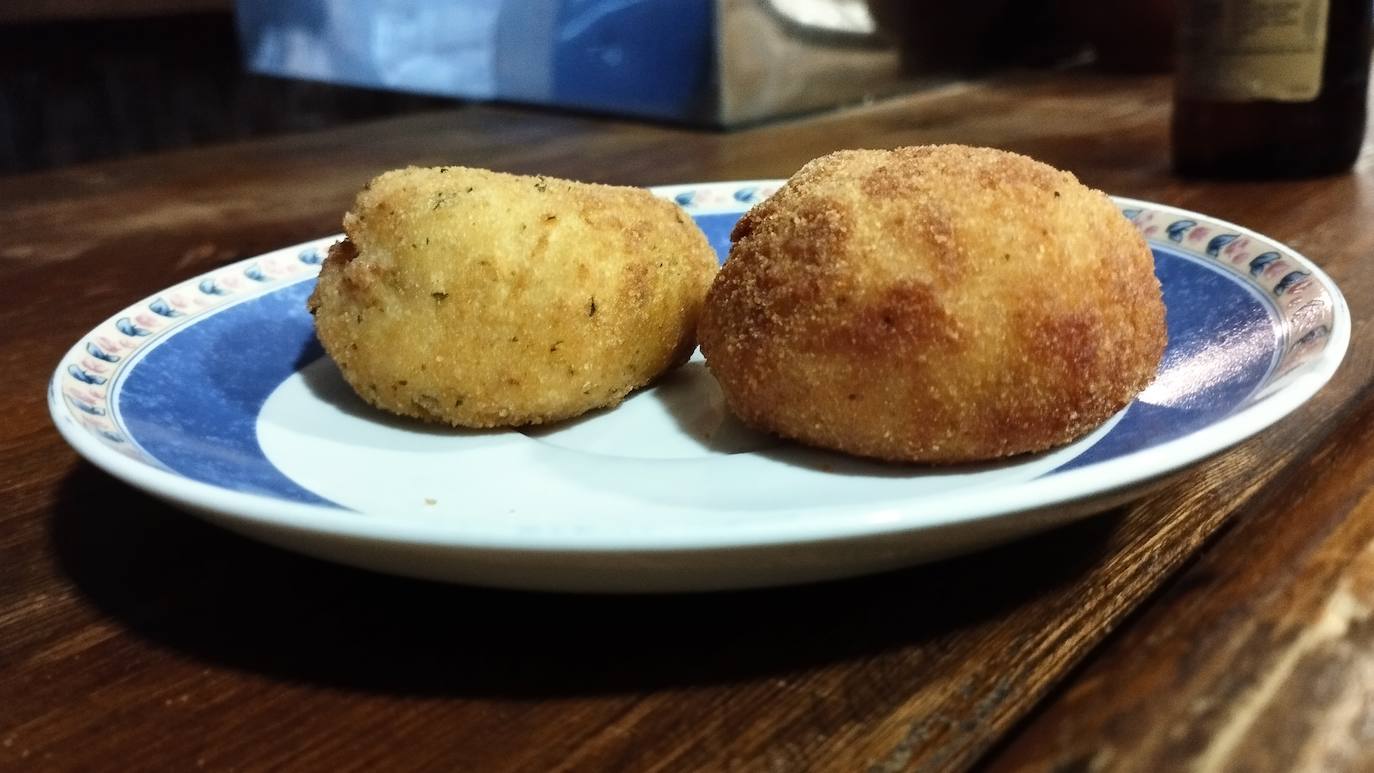 Las tapas ofrecidas en la Ruta de la Croqueta que realizaron los redactores de leonoticias. Croquetas de la Noria