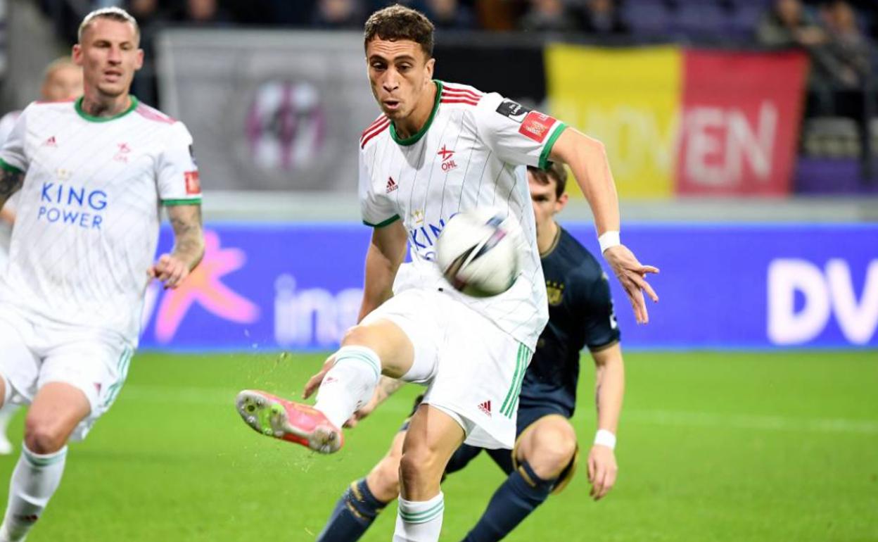 Chakla, en un partido con el Oud-Heverlee Leuven de Bélgica en la pasada temporada.