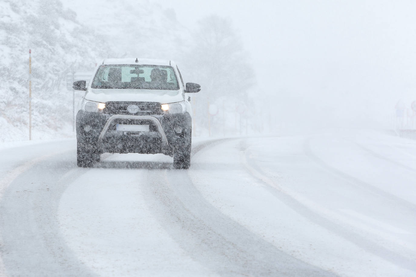 Nieve en la provincia de León.