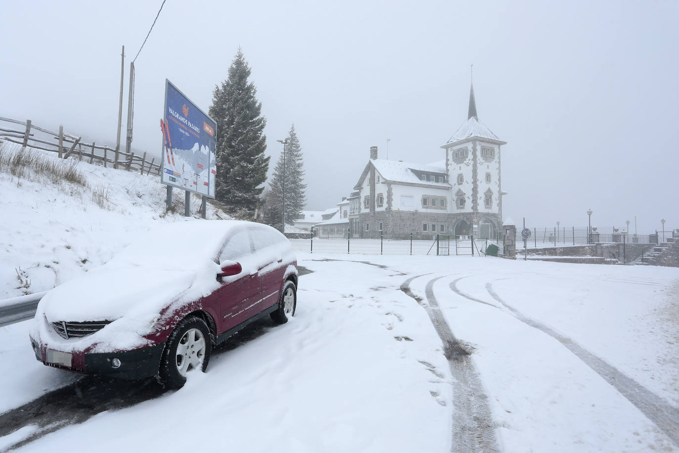Nieve en la provincia de León.
