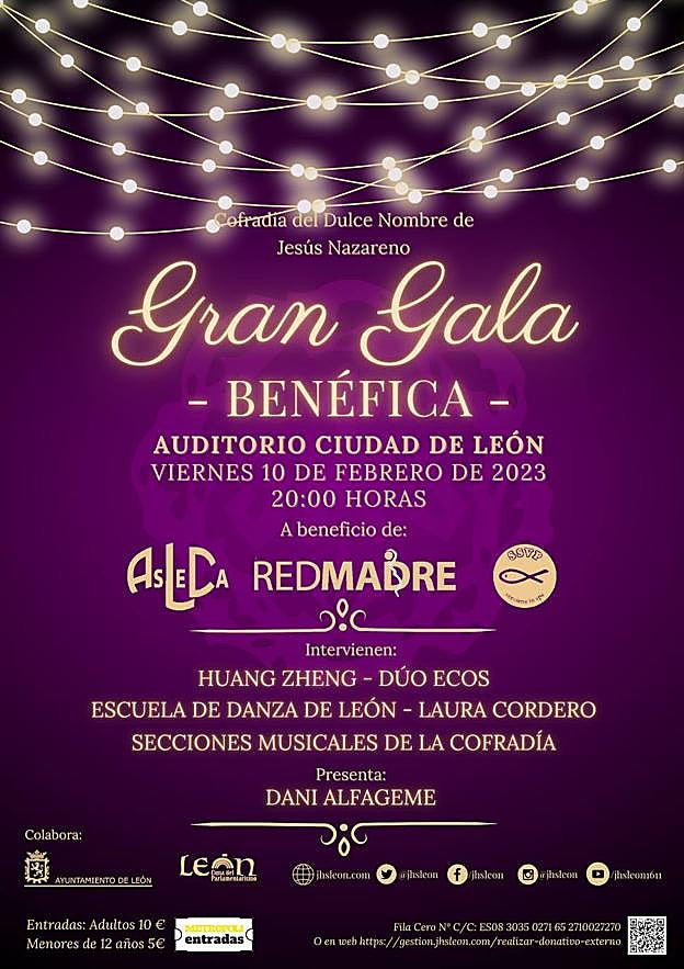 El Dulce Nombre de Jesús Nazareno organiza una gala y un cóctel benéfico el 10 de febrero.