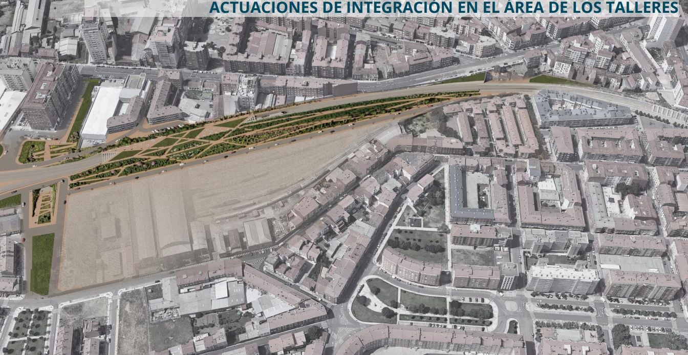 El Administrador de Infraestructuras Ferroviarias, Adif, presentó este lunes el proyecto de integración del ferrocarril en el municipio de San Andrés del Rabanedo. El proyecto, que supondrá un enorme impacto visual, se condensa en 22 imágenes que dejan ver el estado actual y futuro. El nuevo pryecto propone pasos inferiores que conecten el tráfico rodado y cuenten con aceras para las comunicaciones peatonales y ciclistas. 