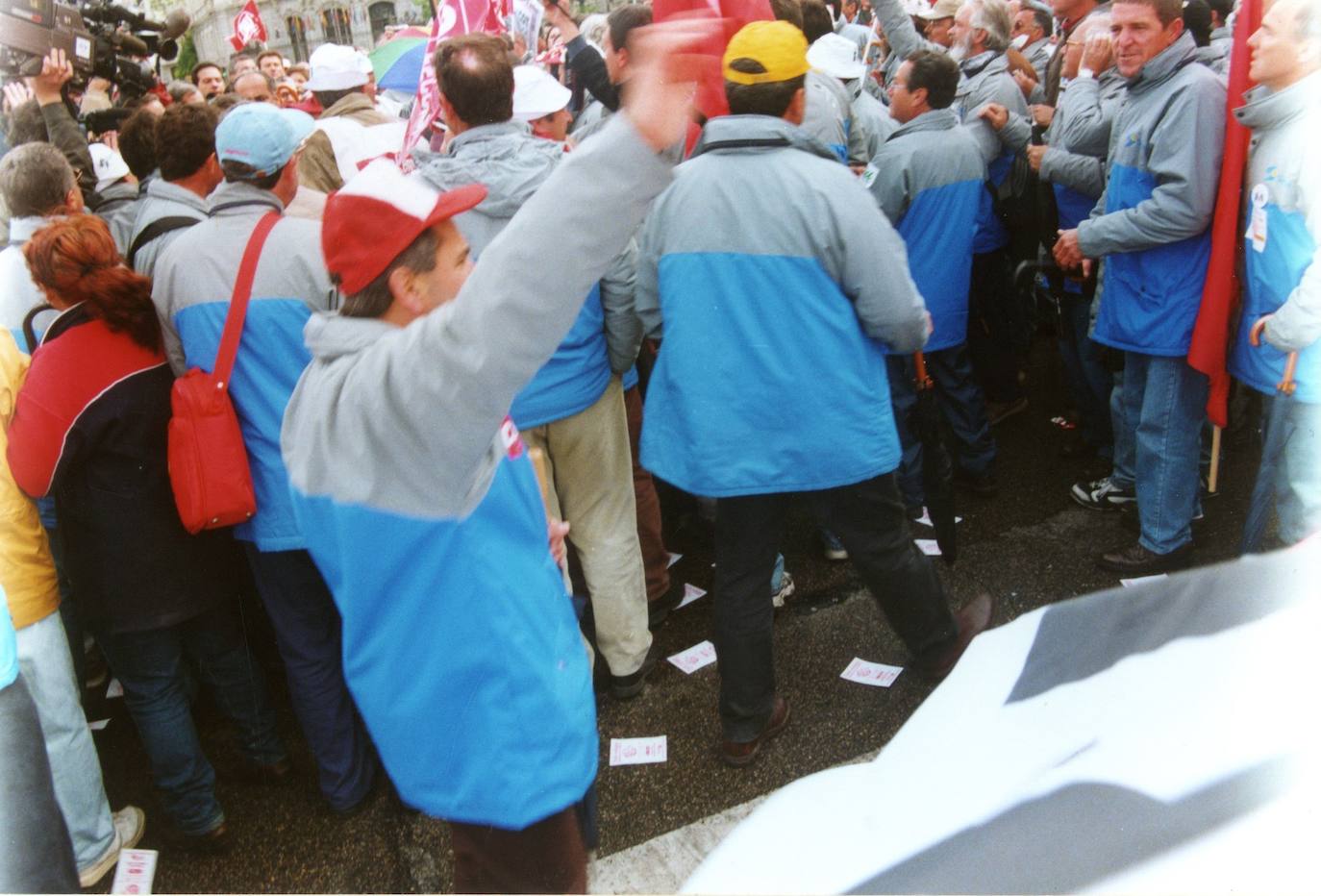 Durante seis meses los trabajadores vivieron frente al Ministerio de Economía. 