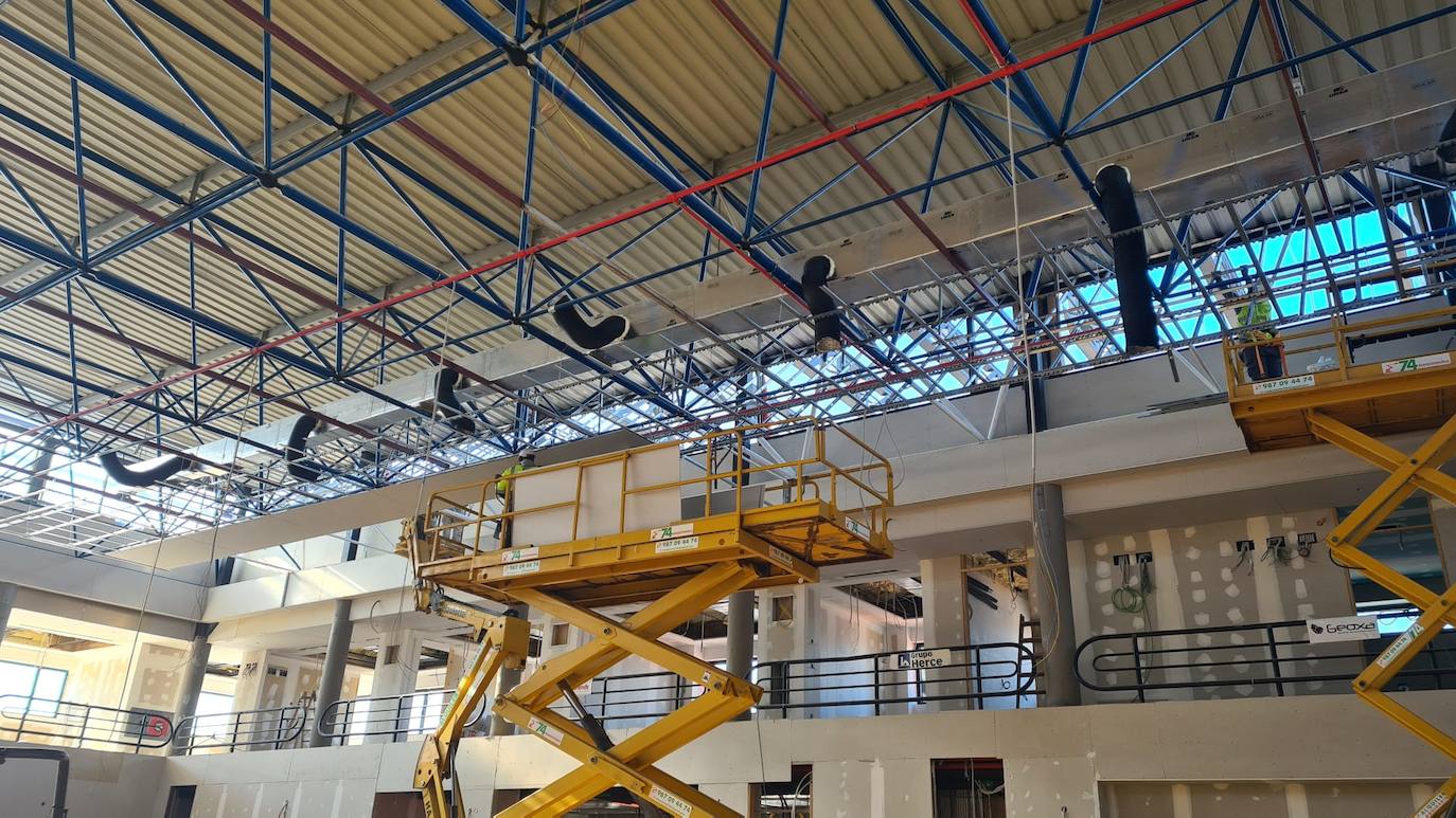 Obras del interior de la estación de Autobuses de León. 