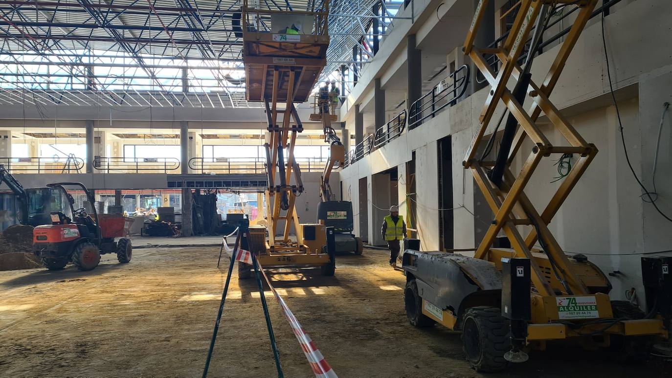 Obras del interior de la estación de Autobuses de León. 