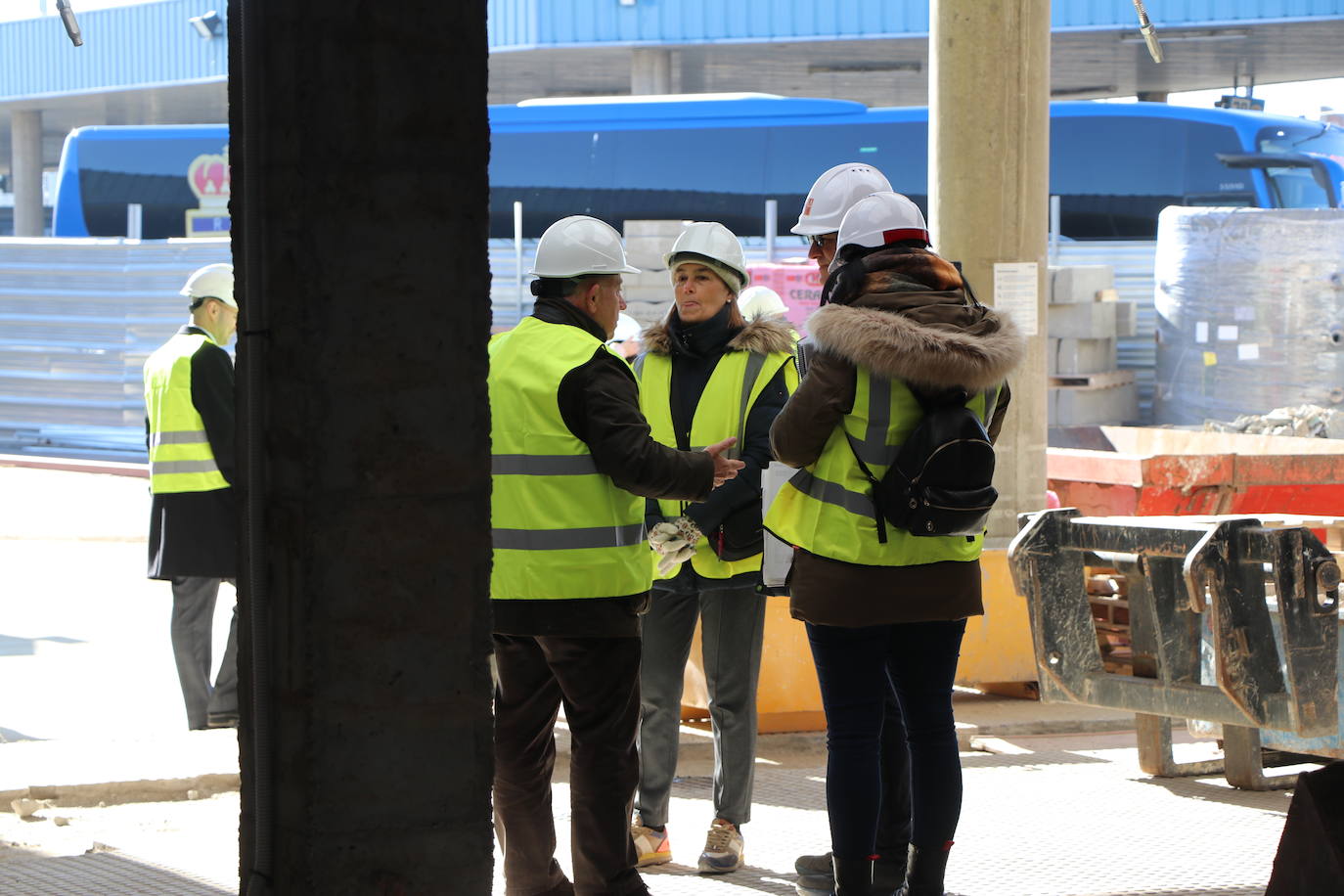 Obras del interior de la estación de Autobuses de León. 