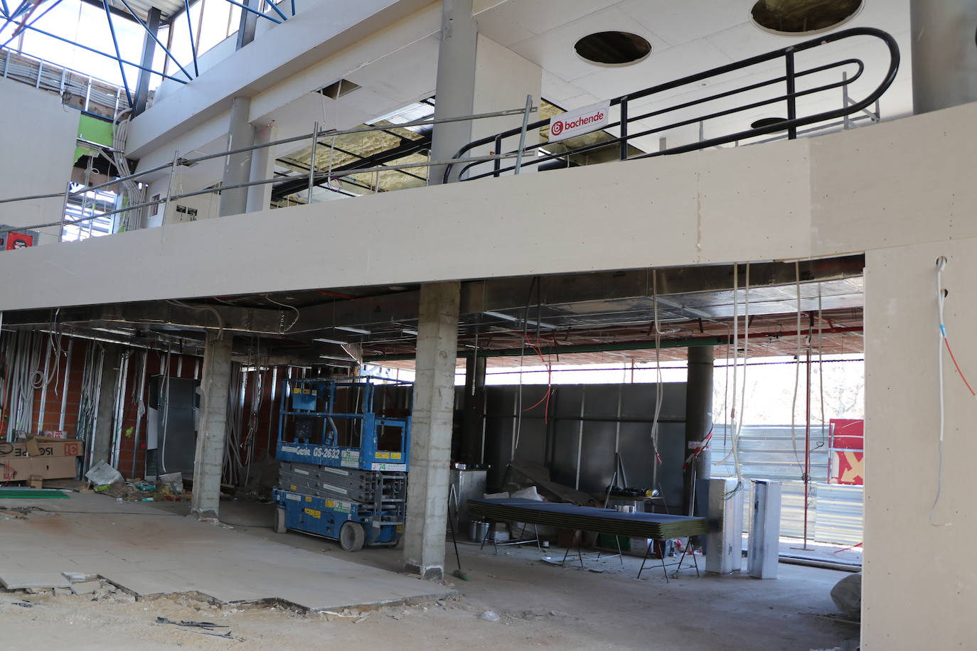 Obras del interior de la estación de Autobuses de León. 