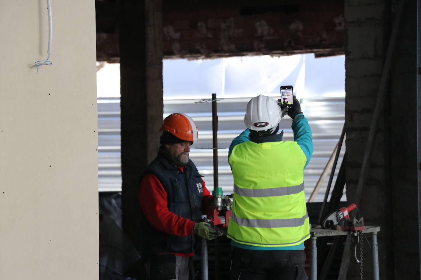 Obras del interior de la estación de Autobuses de León. 